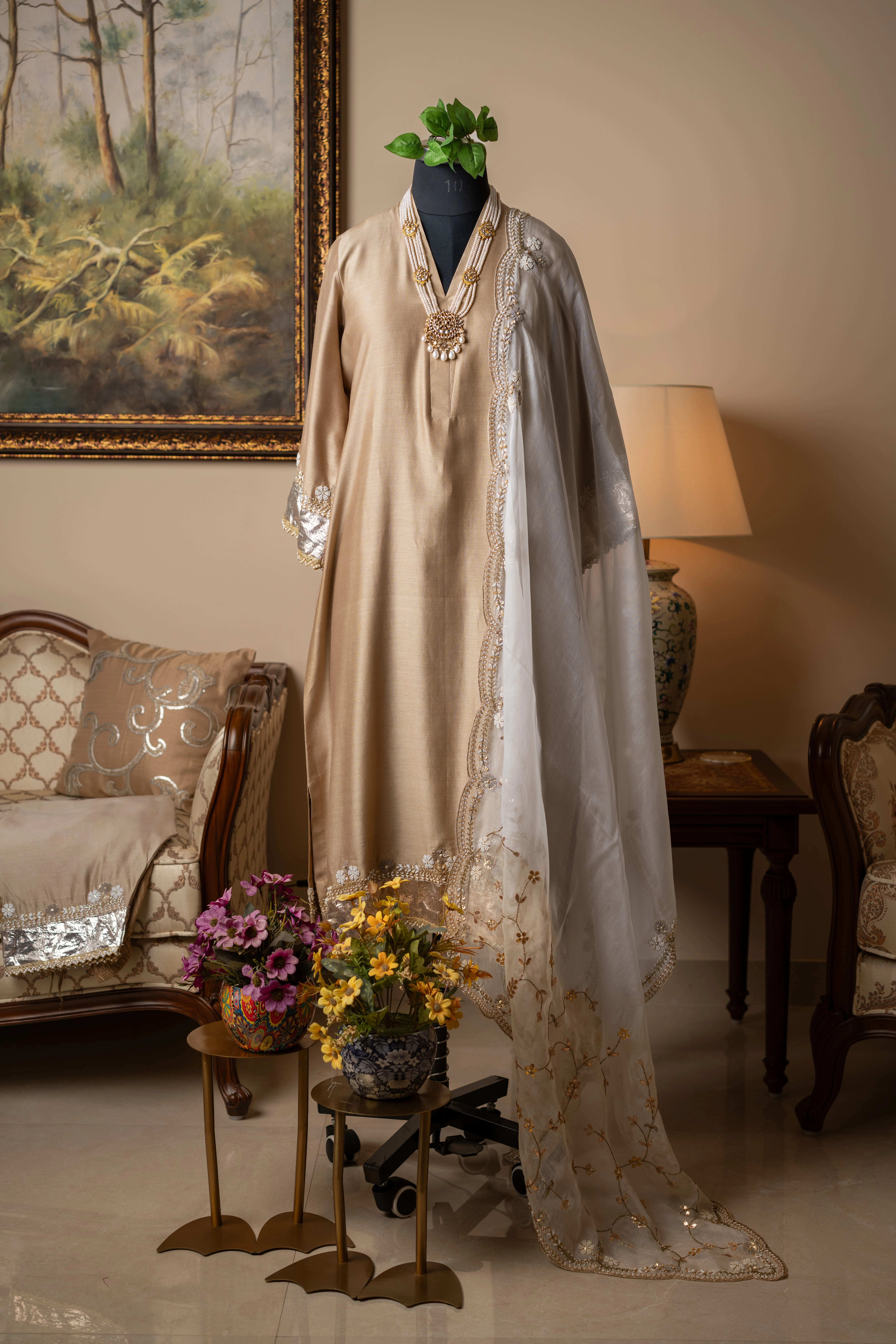 SUNEHRI (Pure Dupion Silk)